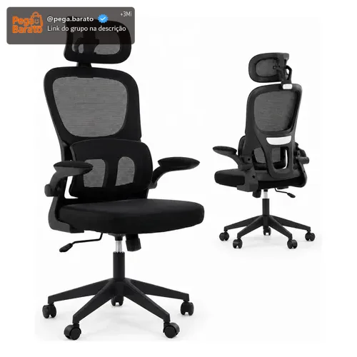 Cadeira Escritório Ergonômica Giratória Reclinável Luminy