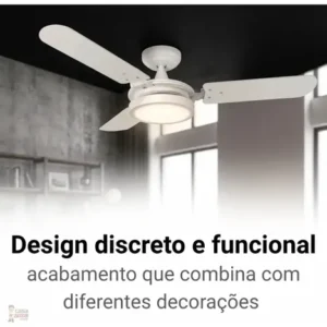 Ventilador de Teto Ventex Valen LED 3 Pás 1.1m Branco Silencioso - Imagem 7