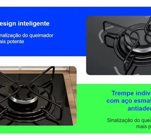 Cooktop Fogão Itatiaia Essencial 4 Bocas Bivolt Preto - Imagem 3
