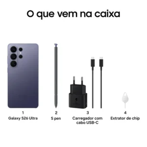Celular Samsung Galaxy S26 Ultra 5G, 1TB, 16GB RAM, Câmera Quádrupla, Tela Grande de 6.9" Branco - Imagem 6