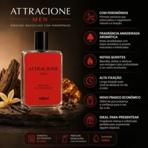 Perfume Atracione Men Masculino Novo Frasco Grande 100ml - Imagem 4