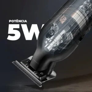 Máquina De Corte Acabamento Profissional Com Aparador De Nariz Cabelo Pelo Barbear Maquininha Detalhes Sem Fio Preto Catálogo - Imagem 6