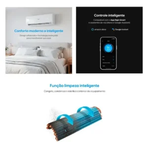 Ar-condicionado 9k Elgin Inverter Iii R-32 Quente Frio 220v Branco - Imagem 2