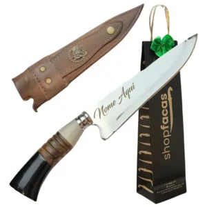 Faca Artesanal Churrasco Personalizada Com Nome E Logo 9p - Imagem 2