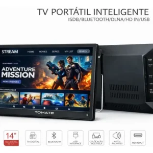 Tv Portátil Digital 14 Hdmi Usb Bivolt Com Antena - Imagem 4