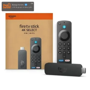 Amazon Fire Tv Stick 4k Select Cntrole 8gb Com Alexa Black Voice Preto De Voz - Imagem 1