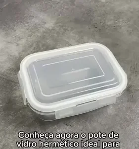 Kit 6 Potes 640ml Vidro Hermético 4 Travas Marmita Refratario Star House com 4 travas de super vedação - Imagem 10