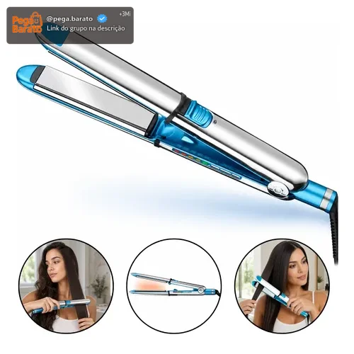Chapinha Profissional Prancha Titânio Iônica 230°c Bivolt