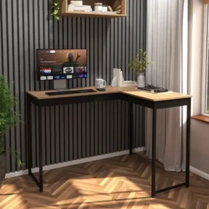 Mesa L De Canto Para Estudo Retro Design Nórdico Mod: Pier - Imagem 3
