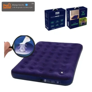 Colchão inflável Mor Colchão, inflavel Casal cor azul-turquesa hasta 160kg de 137cm x 191cm x 22cm - Imagem 1