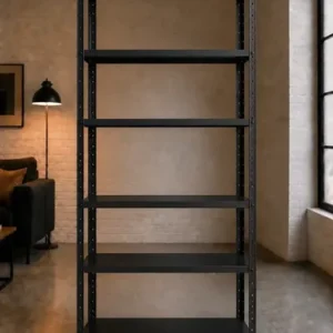 Estante Armário Prateleira de Aço 6 Bandeja Organizador Multiuso preta suporta 150kg 190cm x 90cm x 28cm - Imagem 8