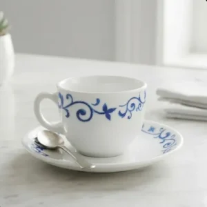 Conjunto 12 Peças 6 Xícaras 150ml E 6 Pires Para Café E Chá - Imagem 2
