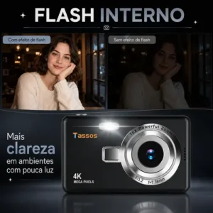 Câmera Fotográfica Digital 4k 50mp Zoom 16x Cartão 32gb Full - Imagem 8