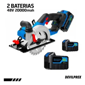 Serra Circular A Bateria 48v Brushless 2 Baterias DPX-026S Devilprex - Imagem 8