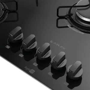 Cooktop 5 Bocas Atlas Agile Up com Mesa De Vidro A Gás Preto Bivolt - Imagem 4