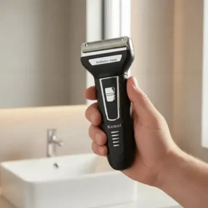 Aparador Barbeador Kemei KM-6558 Recarregável 3 Em 1 Cabeças Removíveis Bivolt - Imagem 10