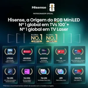 Smart TV Hisense HI-QLED 4K 50" polegadas com Processador AI, Dolby Vision Atmos e Compatibilidade Alexa - 50Q6QVV - Imagem 5