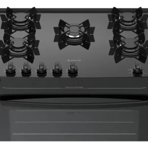 Fogão 5 Bocas Atlas Mônaco Top Glass Automático Mesa De Vidro Preto - Imagem 4