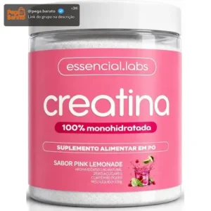 CREATINA MONOHIDRATADA 100% Pura - Sabor Pink Lemonade - 300g - Imagem 1
