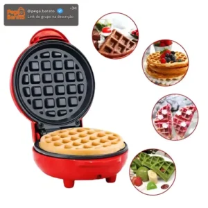 Mini Máquina De Fazer Waffle Panqueca Portátil Elétrica 110v - Imagem 1