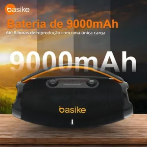 Caixa De Som Basike Ba-RAD207 80W Rádio FM Bluetooth 5.3 TWS RGB Bass Boost 9000mAh - Imagem 9
