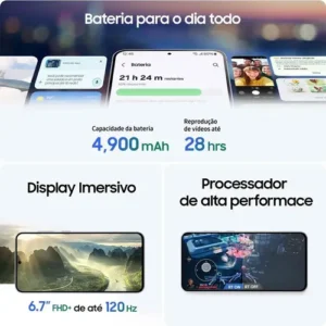 Celular Samsung Galaxy S25 Fe 5g, 256gb, 8gb Ram, Câmera Tripla De 50+12+8, Tela Grande De 6.7 Azul Marinho - Imagem 6