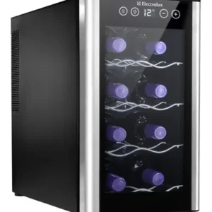 Adega de vinho Electrolux 8 garrafas Uma Porta Acabamento em Alumínio ACB08 Bivolt Preto - Imagem 4