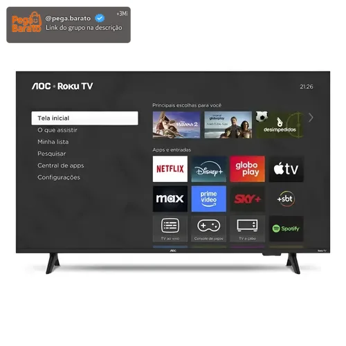 Smart Tv Aoc 43 43s5155/78g Full Hd Led Wifi Roku Usb Hdmi