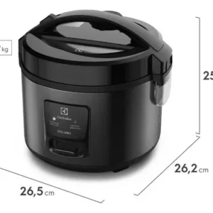 Panela de Arroz Elétrica Electrolux 2L Preta Efficient Visor Glass por Rita Lobo ERC10 - Imagem 3