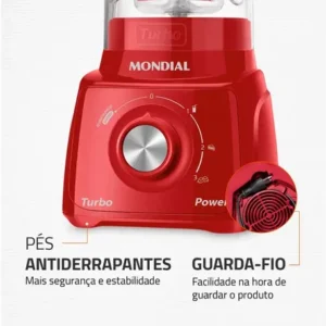 Liquidificador Turbo Power Mondial 550W L-99 FR - Imagem 8