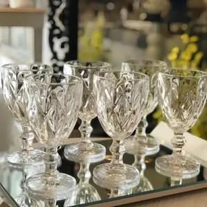 Jogo De Taças De Vidro Diamante Com 6 Peças De 340 Ml Linha Premium - Imagem 2