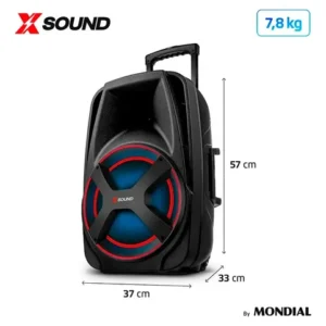 Caixa Amplificada Mondial CM-650-N 650W Bluetooth MIC Guitar - Imagem 6