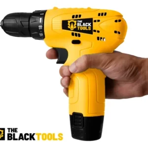 Parafusadeira Furadeira 3/8 A Bateria Tb12a The Black Tools Jogo Brocas E Buchas 300 Peças - Imagem 7