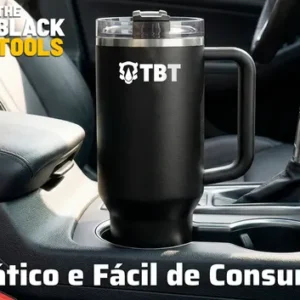 Copo Térmico Gigante 1,2l Inox Com Tampa E Canudo Aço Inox - Imagem 6