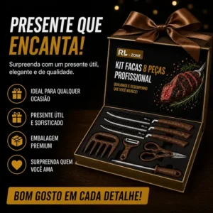 Conjunto De Facas Chef Profissional 8 Peças Churrasco Inox - Imagem 10