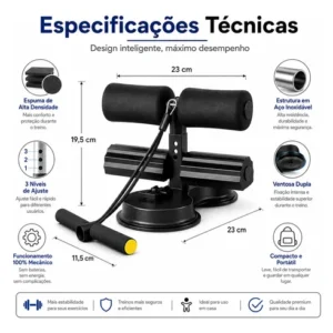 Aparelho Abdominal Treino Profissional Suporte Exercícios - Imagem 6