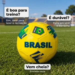 Bola De Futebol Infantil E Adulto Número 5 Brasil Seleção - Imagem 3