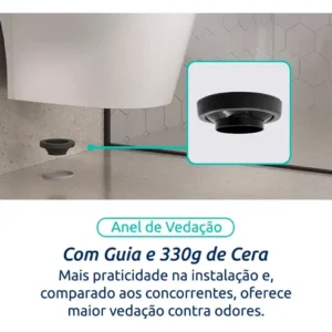 Vaso Sanitário Monobloco Caixa Acoplada Completo Privada C - Imagem 9