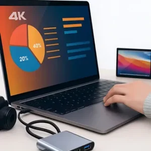 Adaptador Conversor Usb 3.0 Tipo C Para Hdmi 4k 3 Em 1 - Imagem 6