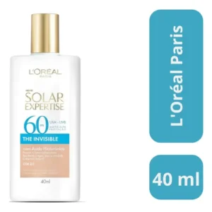 Protetor Solar Facial FPS 60, Textura Aquosa Ultraleve, Proteção Avançada Anti-Idade, Cor 2.0, Expertise The Invisible L’Oréal Paris Solar 40g - Imagem 3