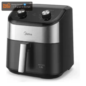Fritadeira Air Fryer 4,5l Widemax Com Interior De Alumínio 1500w Midea - Imagem 1