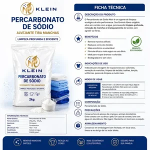 Percarbonato De Sódio Granulado Super Branco 1kg Tira Manchas Roupas - Imagem 3