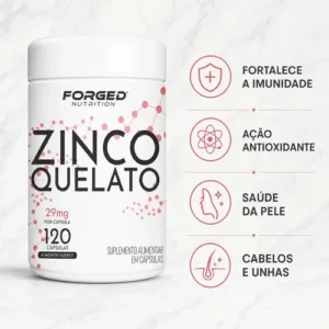 Zinco Quelato 264% Máxima Concentração 120 Cápsulas - Forged Nutrition Sabor Sem sabor - Imagem 3