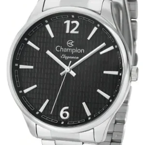 Relógio Masculino Champion CN27670T Cor da Correia Prateado com Fundo Preto Prova D´Agua 50 Metros Minimalista - Imagem 9