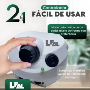 Lixadeira De Unha Motor Elétrica Nail Drill Profissional Gel Portátil Porquinho Potente Lixa 45000 Rpm Salão Manicure Lixador Aparelho Com Pedal Caneta Polidora Design Cor Branco Lfal - Imagem 6