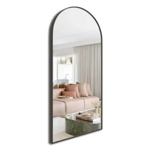 Espelho 100x50 Decorativo Grande Corpo Inteiro Com Moldura Preto - Imagem 5