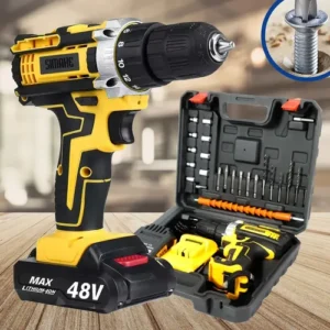 Parafusadeira Furadeira C/ 2 Baterias Maleta Kit Completo Led Eixo Flexível Vários Níveis Torque Simake - Imagem 9