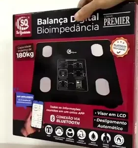 Balança Digital Bioimpedância Profissional smart imc 180kg Bluetooth Corporal Aparelho Alta Capacidade aplicativo App para Android e para IOS Balança De Banheiro Academia - Imagem 2