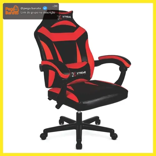 Cadeira Xtreme Gamers Ergonômica 130º Escritório Reclinável Cor Vermelho