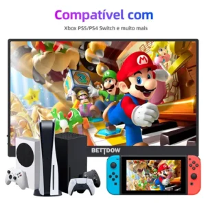 Monitor Portátil Gamer Bettdow 15.6'' Full HD 60Hz IPS Compatível 4K Preto - Imagem 7